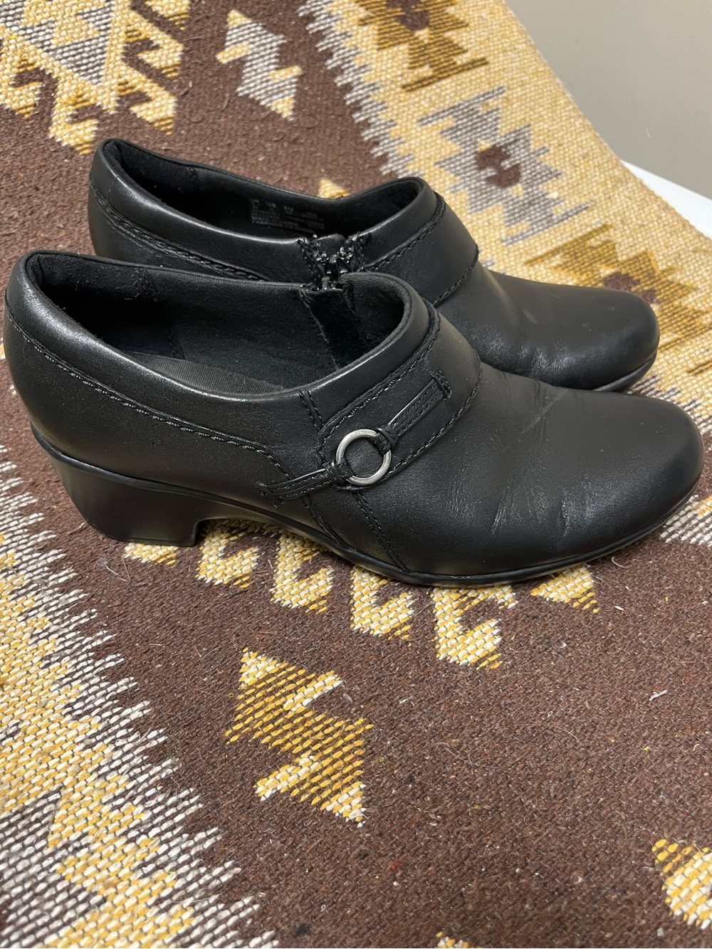 Clark's Women's Black Leather Shoes